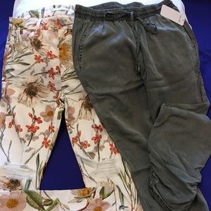 Great pants! Olive soft elastic waist joggers.